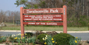 a sign for Davidsonville Park
