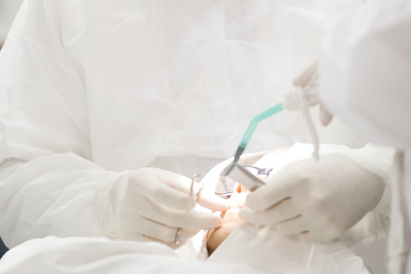 sedated dental implant patient